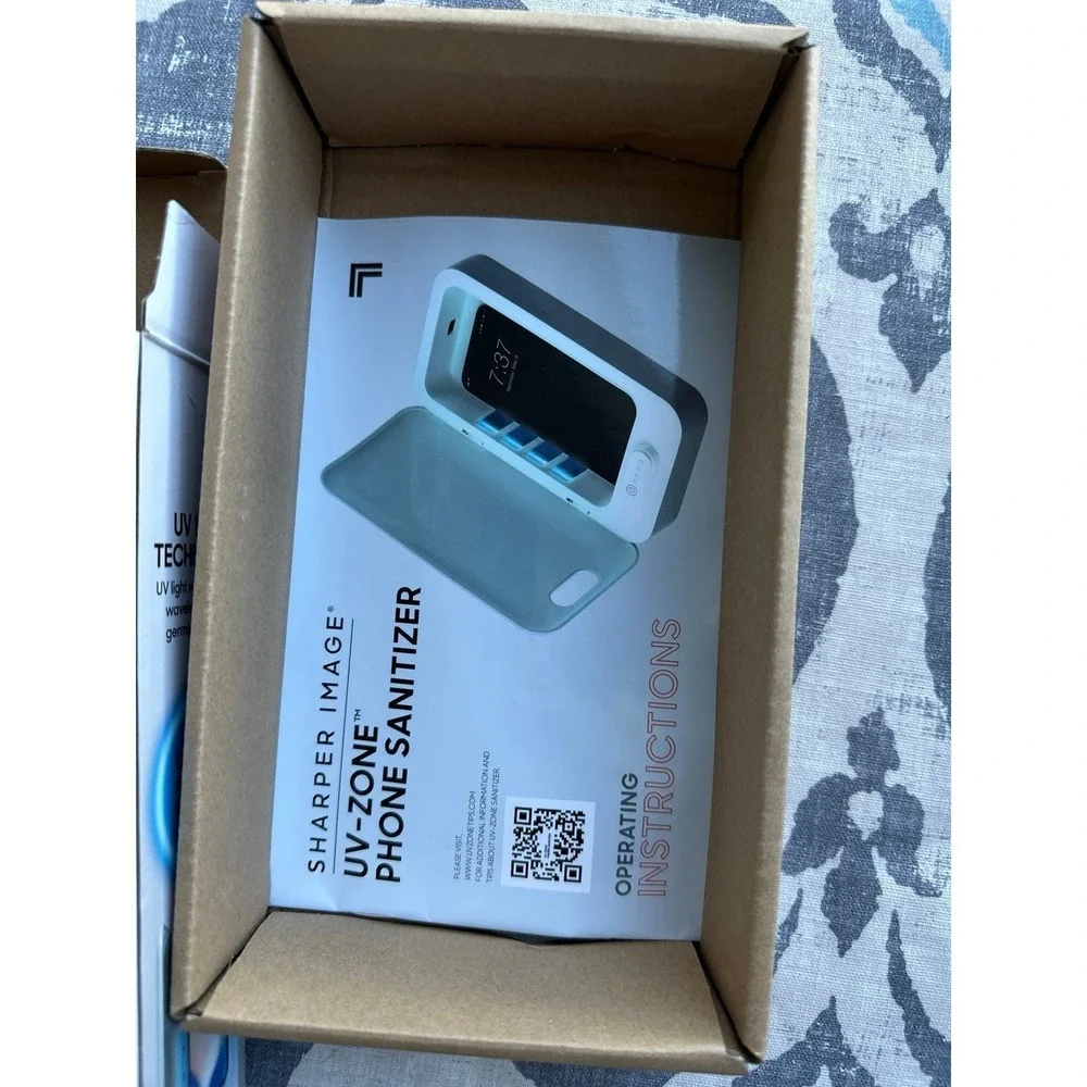 Sharper Image UV-ZONE Phone Sanitizer in box